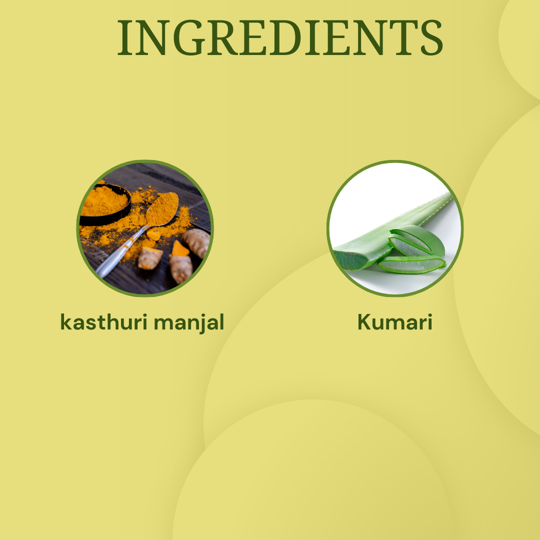 Kasturimanjal Face Wash – Turmeric Herbal Cleanser for Glowing & Acne-Free Skin (85 gm) - Image 2